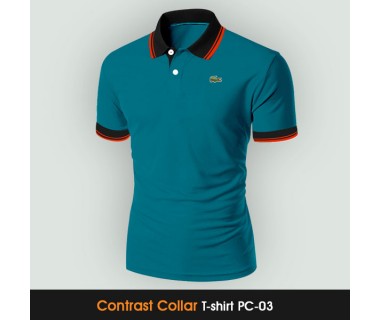 Contrast Collar T-shirt PC-03